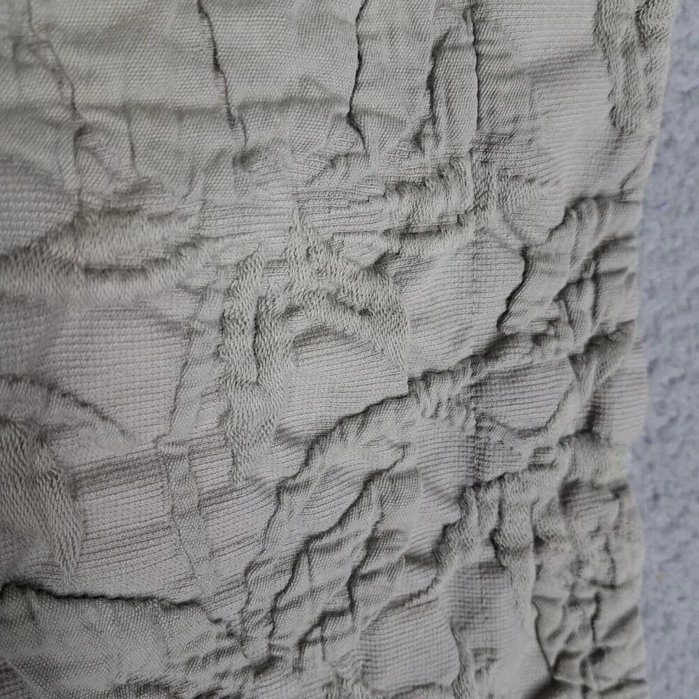 Restoration Hardware Euro Pillow Shams Botanical Matelasse Green Crinkle Heavy